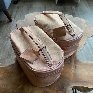 Sephora Rose Pink Glitter Makeup Bags